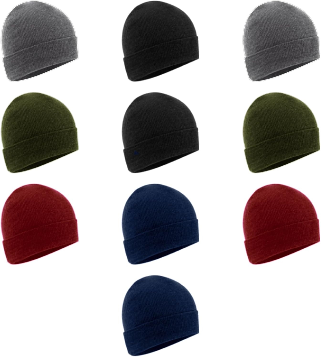 image:imageTrail Maker 10 Pack Winter Hats  Bulk Beanies Wholesale Winter Hats for Men Women TeensAssorted Color Pack