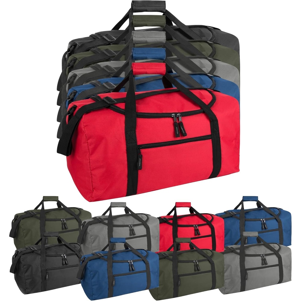 image:image24 Pack Bulk Duffle Bags Wholesale for Homeless Adult Men Women Travel and Sports Teams All Black PackAssorted Colors Pack