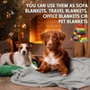 image:image24 Pack Bulk Fleece Fall Throw Blankets 50x60 for Wedding Favors Homeless Women Men Homes Bed Sofa Couch Office Pet Blankets Travel  Soft Warm Lightweight Throw Blankets in Bulk 8 Color8 Color