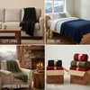 image:image24 Pack Bulk Fleece Fall Throw Blankets 50x60 for Wedding Favors Homeless Women Men Homes Bed Sofa Couch Office Pet Blankets Travel  Soft Warm Lightweight Throw Blankets in Bulk 8 Color8 Color