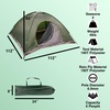 image:image5 Pack of 5 to 6 Person Tent All Season Pop Up Waterproof for Camping Groups Immigrants Disaster Relief Homeless People Bulk Cold Weather TentsGreen Tents