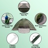 image:image5 Pack of 5 to 6 Person Tent All Season Pop Up Waterproof for Camping Groups Immigrants Disaster Relief Homeless People Bulk Cold Weather TentsGreen Tents