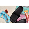 image:imageTrail Maker Slide Sandals for Women Wedding Flip Flops in Bulk Washable House ShoesAll Black Pack