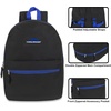 image:imageTrail maker 24 Pack 17 Inch Backpacks in Bulk Backpacks for Boys Girls School and Homeless DonationBlack Color Trim Pack