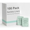 image:image100 Pack Bulk Panty Liners for Homeless Hospitals  Long Panty Liners for Postpartum Incontinence Menstruation Bulk Individually Wrapped Liners for Women