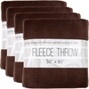 image:image24 Pack Bulk Fleece Fall Throw Blankets 50x60 for Wedding Favors Homeless Women Men Homes Bed Sofa Couch Office Pet Blankets Travel  Soft Warm Lightweight Throw Blankets in Bulk 8 ColorBrown