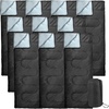 image:imageBulk 10 Pack Envelope Sleeping Bags 4 Seasons Warm or Cold Lightweight Indoor Outdoor Sleeping Bags for Adults Backpacking CampingBlack Sleeping Bags
