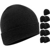 image:imageTrail Maker 10 Pack Winter Hats  Bulk Beanies Wholesale Winter Hats for Men Women TeensSolid Black Pack