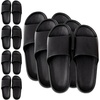 image:imageTrail Maker Slide Sandals for Women Wedding Flip Flops in Bulk Washable House ShoesAll Black Pack