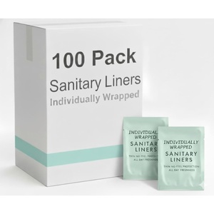 image:image100 Pack Bulk Panty Liners for Homeless Hospitals  Long Panty Liners for Postpartum Incontinence Menstruation Bulk Individually Wrapped Liners for Women