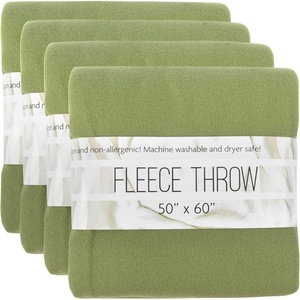 image:image24 Pack Bulk Fleece Fall Throw Blankets 50x60 for Wedding Favors Homeless Women Men Homes Bed Sofa Couch Office Pet Blankets Travel  Soft Warm Lightweight Throw Blankets in Bulk 8 ColorGreen