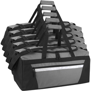 image:image24 Pack Reflective Duffle Bags Bulk for Homeless Adults Gym Foster Kids Bulk Duffel Bags Wholesale Black PackGrey Pack