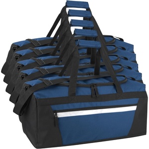 image:image24 Pack Reflective Duffle Bags Bulk for Homeless Adults Gym Foster Kids Bulk Duffel Bags Wholesale Black PackNavy Blue Pack