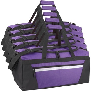 image:image24 Pack Reflective Duffle Bags Bulk for Homeless Adults Gym Foster Kids Bulk Duffel Bags Wholesale Black PackPurple Pack