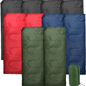 image:imageBulk 10 Pack Envelope Sleeping Bags 4 Seasons Warm or Cold Lightweight Indoor Outdoor Sleeping Bags for Adults Backpacking CampingStandard Sleeping Bags