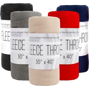 image:imageTrail maker 24 Pack Bulk Hypoallergenic Microfiber Fleece Blankets  30x40 Fleece Throw Blankets in Bulk 160 GSM Wholesale Throw Blankets for Fall Weddings Homeless Donation for Warmth