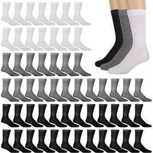 image:imageTrail maker Mens Crew Socks100 Pairs Bulk MoistureWicking Crew Socks for Men size 1013Heat amp Cold Homeless DonationAssorted
