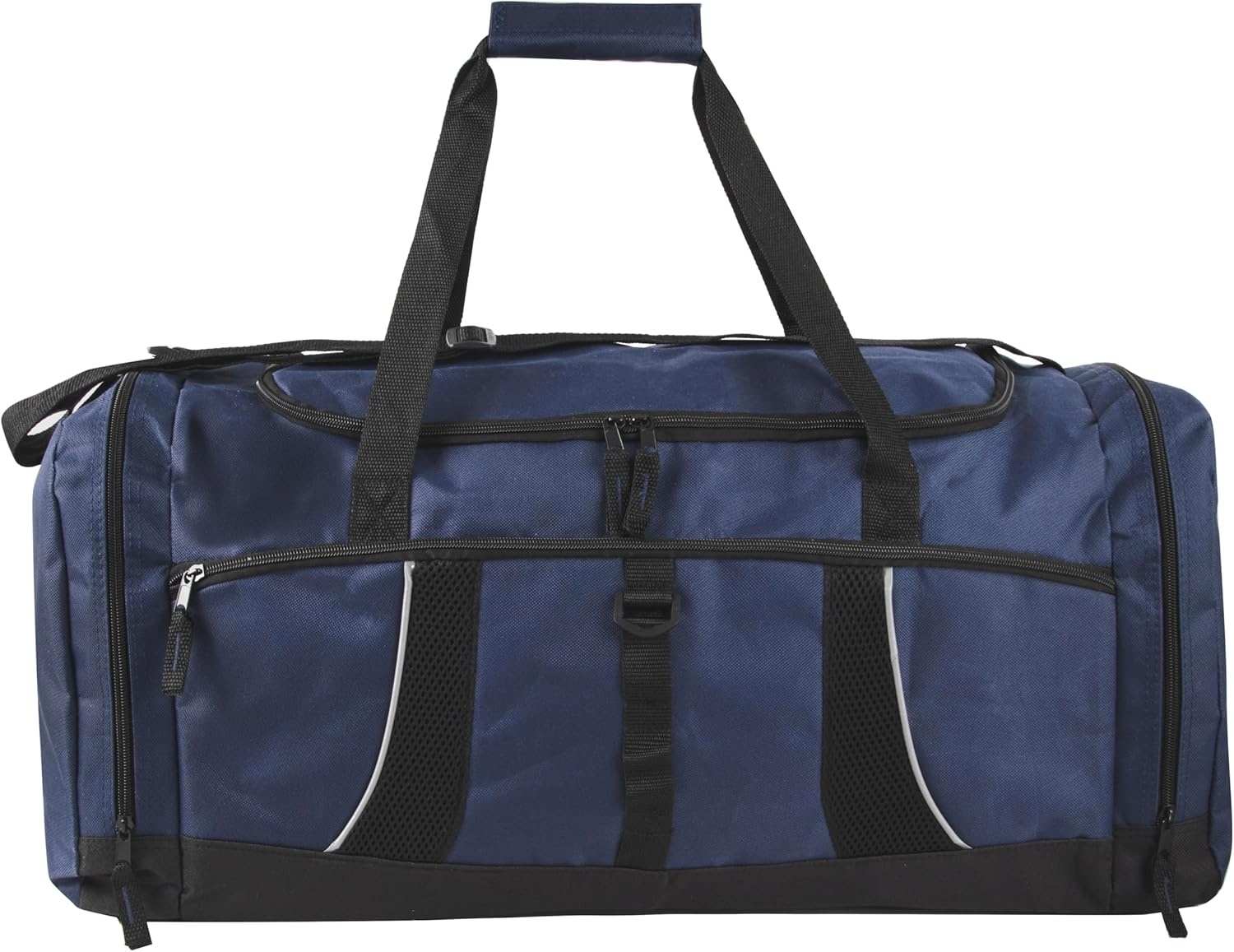 image:image24 pack Extra Large 26 Inch 79 Liter Duffel Bags 48 Inch Shoulder Strap Reflective Piping for Travel Gym Sports Track Field in Navy BlueAssorted Colors