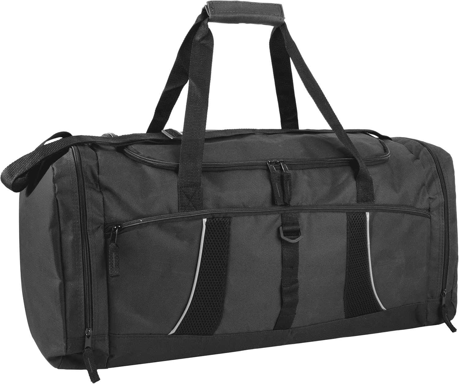 image:image24 pack Extra Large 26 Inch 79 Liter Duffel Bags 48 Inch Shoulder Strap Reflective Piping for Travel Gym Sports Track Field in Navy BlueAssorted Colors