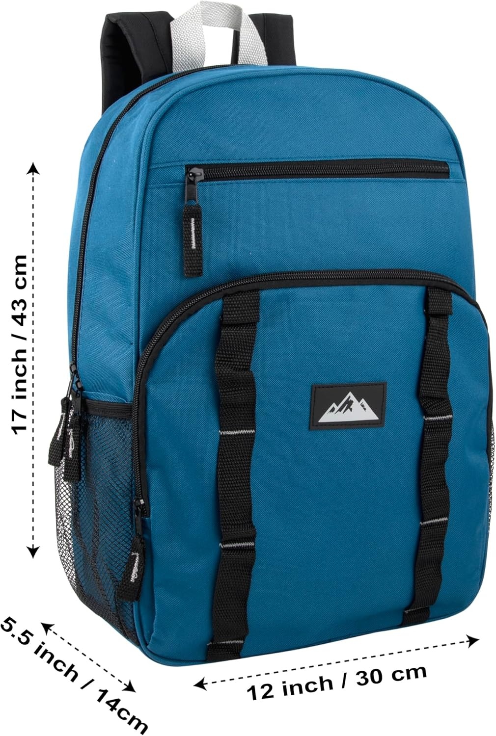 image:imageTrail maker 24 Pack Multicolor Mesh Side Pocket 17 Inch Backpacks Padded Shoulder Straps for Travel Commute24 Pack Assorted Dark Colors