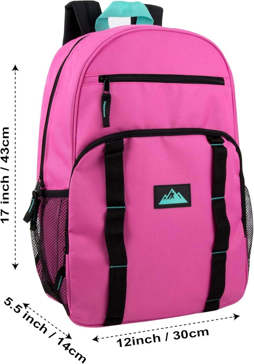 image:imageTrail maker 24 Pack Multicolor Mesh Side Pocket 17 Inch Backpacks Padded Shoulder Straps for Travel Commute24 Pack Assorted Pastel Colors