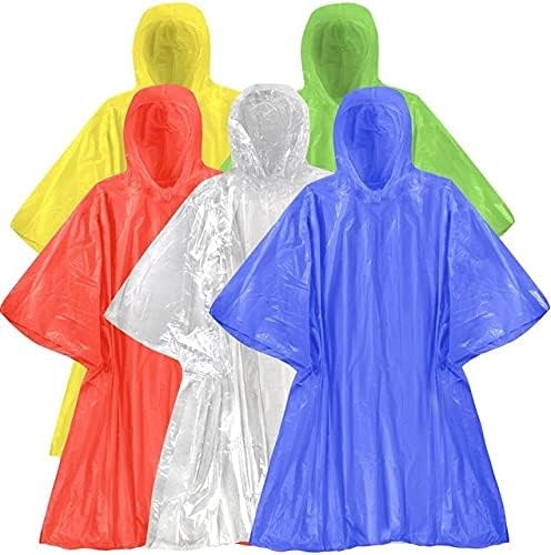 image:imageTrail maker Bulk Rain Ponchos for Adults 10 Pack Disposable Wholesale Rain Coats 100 Waterproof Emergency Ponchos with HoodAssorted Colors Pack