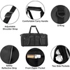 image:image24 pack Extra Large 26 Inch 79 Liter Duffel Bags 48 Inch Shoulder Strap Reflective Piping for Travel Gym Sports Track Field in Navy BlueBlack