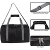 image:image30 Liter 17 Inch Canvas Duffle Bags for Men and Women  Travel Weekender Overnight CarryOn Shoulder Duffel Tote Bags GreyBlack