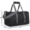 image:image30 Liter 17 Inch Canvas Duffle Bags for Men and Women  Travel Weekender Overnight CarryOn Shoulder Duffel Tote Bags GreyBlack