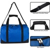 image:image30 Liter 17 Inch Canvas Duffle Bags for Men and Women  Travel Weekender Overnight CarryOn Shoulder Duffel Tote Bags GreyBlue