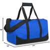 image:image30 Liter 17 Inch Canvas Duffle Bags for Men and Women  Travel Weekender Overnight CarryOn Shoulder Duffel Tote Bags GreyBlue