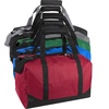 image:image30 Liter 17 Inch Canvas Duffle Bags for Men and Women  Travel Weekender Overnight CarryOn Shoulder Duffel Tote Bags GreyRed