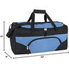 image:image40 Liter 22 Inch Reflective Duffle Bag with Shoulder Strap for Men Women TravelLight Blue