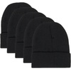 image:image50 Pack of Bulk Wholesale Adult One Size Men and Womens Stretch Knit Beanie Skull Hats for Fall Winter Snow Wind amp RainAll Black Pack