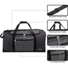 image:image55 Liter 24 Inch Lightweight Canvas Duffle Bags for Men amp Women For Traveling the Gym and as Sports Equipment BagOrganizer Grey 3