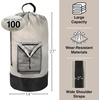 image:imageLaundry Bag Backpack with Shoulder Straps and Mesh Pocket Laundry Backpack Large Portable Laundry Hamper for College Laundromat Apartment with Drawstring Closure Adjustable Back Straps BlackKhaki