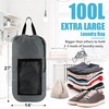 image:imageLaundry Bag Backpack with Shoulder Straps and Mesh Pocket Laundry Backpack Large Portable Laundry Hamper for College Laundromat Apartment with Drawstring Closure Adjustable Back Straps BlackSmoky
