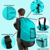 image:imageLaundry Bag Backpack with Shoulder Straps and Mesh Pocket Laundry Backpack Large Portable Laundry Hamper for College Laundromat Apartment with Drawstring Closure Adjustable Back Straps BlackTurquoise