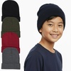 image:imageTrail maker 50 Pack Kids Knit Winter Hats Bulk One Size Stretch Warm Knit Beanie Hats for Homeless Foster Kids Boys Girls Fall