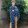 image:imageTrail maker 50x60 Throw Blankets Plaid Fleece Throw Blankets for Bedroom Couch Livingroom Chair Pets OutdoorsBlue