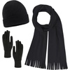 image:imageTrail maker Adult Winter Gear Set Bulk Pack of 50 Sets Beanie HatGloves amp Scarf ComboWarm Knit Cold Weather AccessoriesBlack