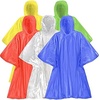 image:imageTrail maker Bulk Rain Ponchos for Adults 10 Pack Disposable Wholesale Rain Coats 100 Waterproof Emergency Ponchos with HoodAssorted Colors Pack