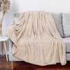image:imageWaffle Knit Textured Throw Blanket Soft for Couch Sofa Twin Bed Kids Adults 50 x 60 Chenille Knit Blanket Boho Throw Blanket for Home Decor 250 GSM Navy BlueCreamy White