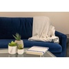 image:imageWaffle Knit Textured Throw Blanket Soft for Couch Sofa Twin Bed Kids Adults 50 x 60 Chenille Knit Blanket Boho Throw Blanket for Home Decor 250 GSM Navy BlueCreamy White