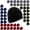 image:image50 Pack of Bulk Wholesale Adult One Size Men and Womens Stretch Knit Beanie Skull Hats for Fall Winter Snow Wind amp RainAssorted Colors Pack