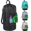 image:imageLaundry Bag Backpack with Shoulder Straps and Mesh Pocket Laundry Backpack Large Portable Laundry Hamper for College Laundromat Apartment with Drawstring Closure Adjustable Back Straps BlackCharcoal Black