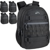 image:imageTrail maker 24 Pack Bulk 185 Inch Heavy Duty Dual Compartment Laptop Backpacks with Skateboard Straps for Homeless Adults Heather GrayAll Black Pack