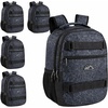 image:imageTrail maker 24 Pack Bulk 185 Inch Heavy Duty Dual Compartment Laptop Backpacks with Skateboard Straps for Homeless Adults Heather GrayHeather Gray Pack