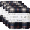image:imageTrail maker 24 Pack Bulk Plaid Sherpa Fleece Throw Blankets 50 x 60 for Wedding Guests Homeless Pets  Plaid Fleece Throw Blankets BulkBlack Plaid