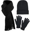 image:imageTrail maker Adult Winter Gear Set Bulk Pack of 50 Sets Beanie HatGloves amp Scarf ComboWarm Knit Cold Weather AccessoriesBlack